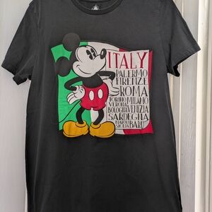 Mickey Mouse Italy Graphic Tee - Black Sz XL
